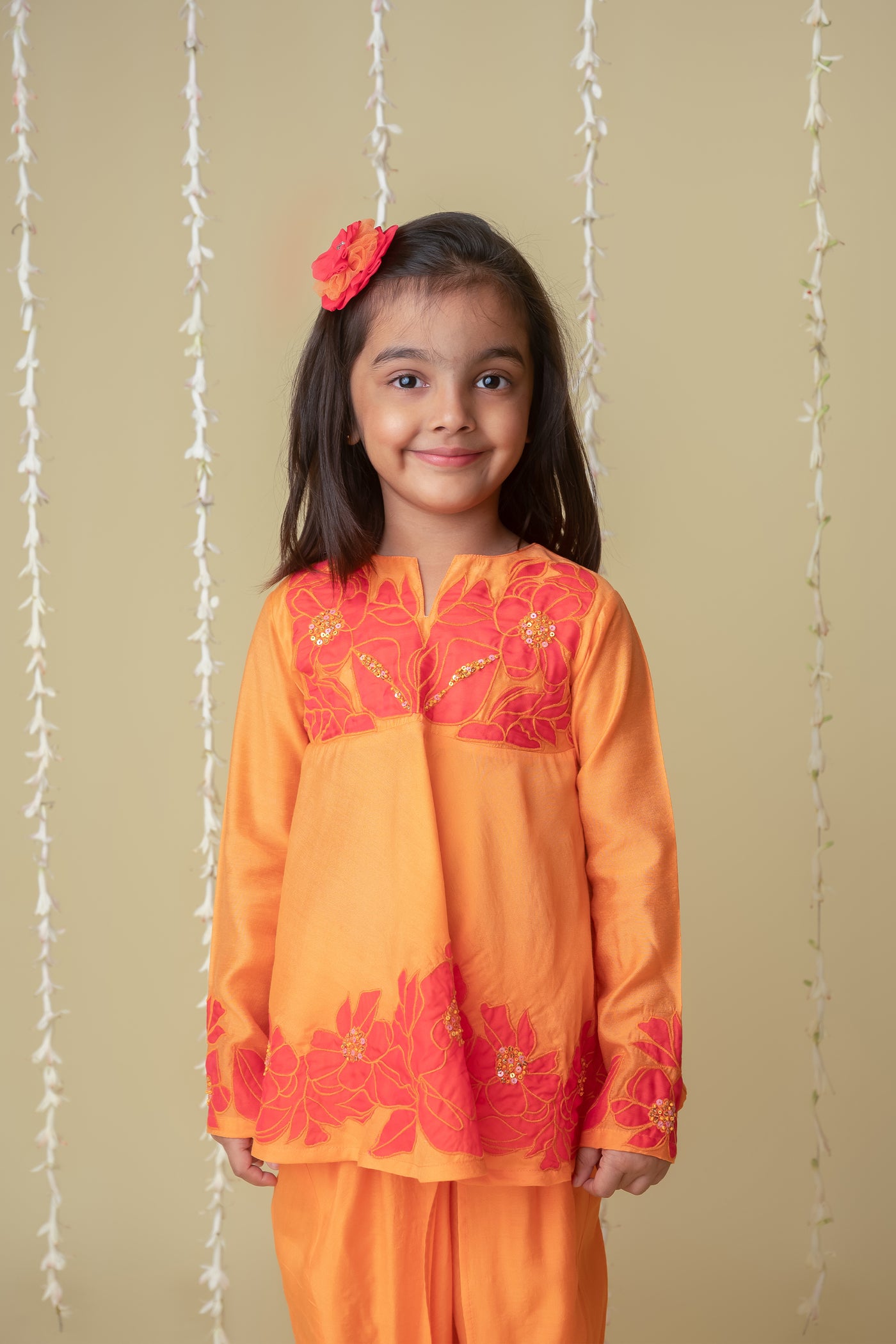 Mi Dulce An'ya Sunset Applique Dhoti Set indian designer wear online shopping melange singapore