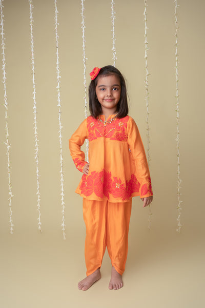 Mi Dulce An'ya Sunset Applique Dhoti Set indian designer wear online shopping melange singapore