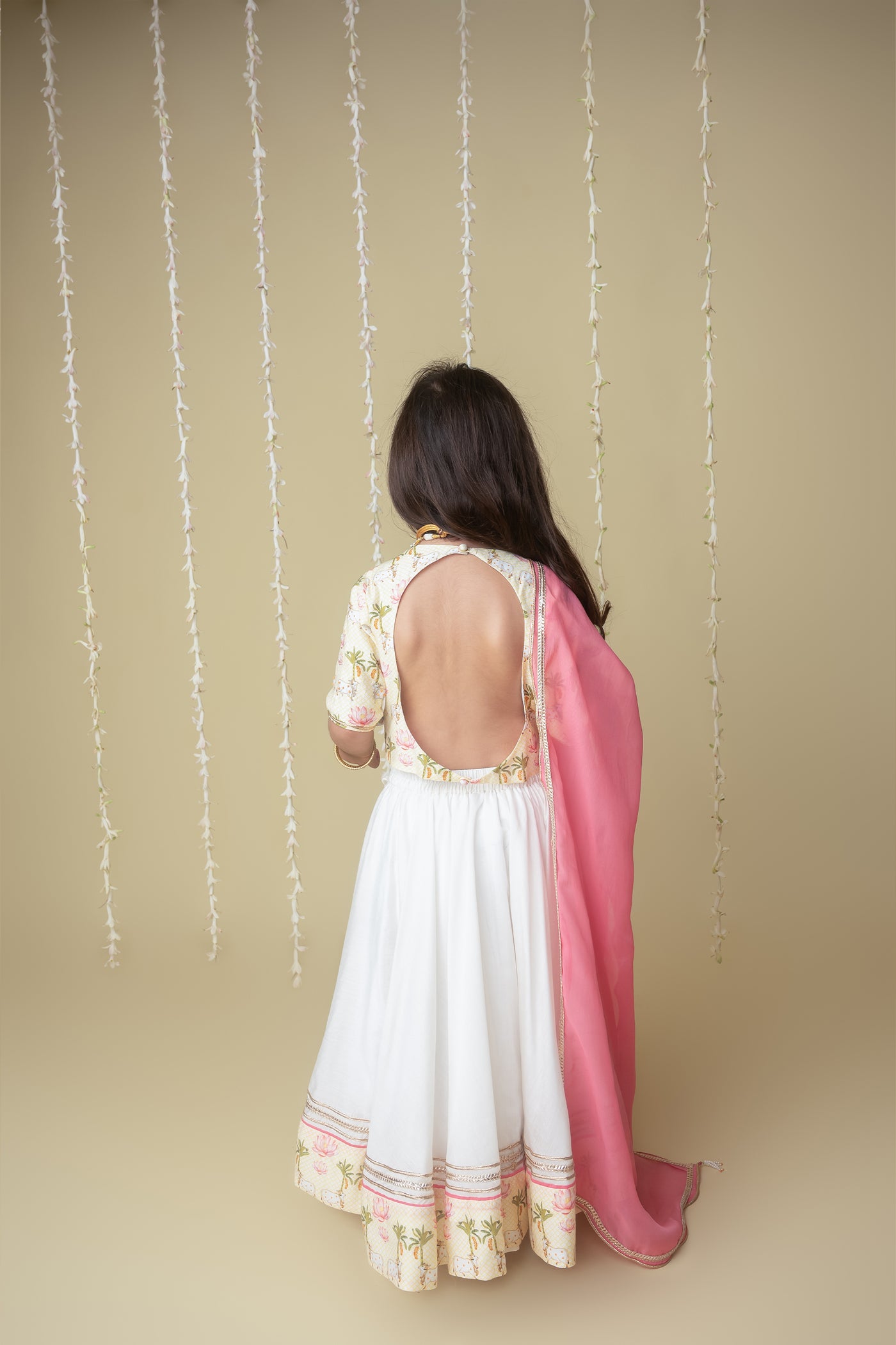 Mi Dulce An'ya Traditional Pichwai Printed Lehnga Set indian designer wear online shopping melange singapore
