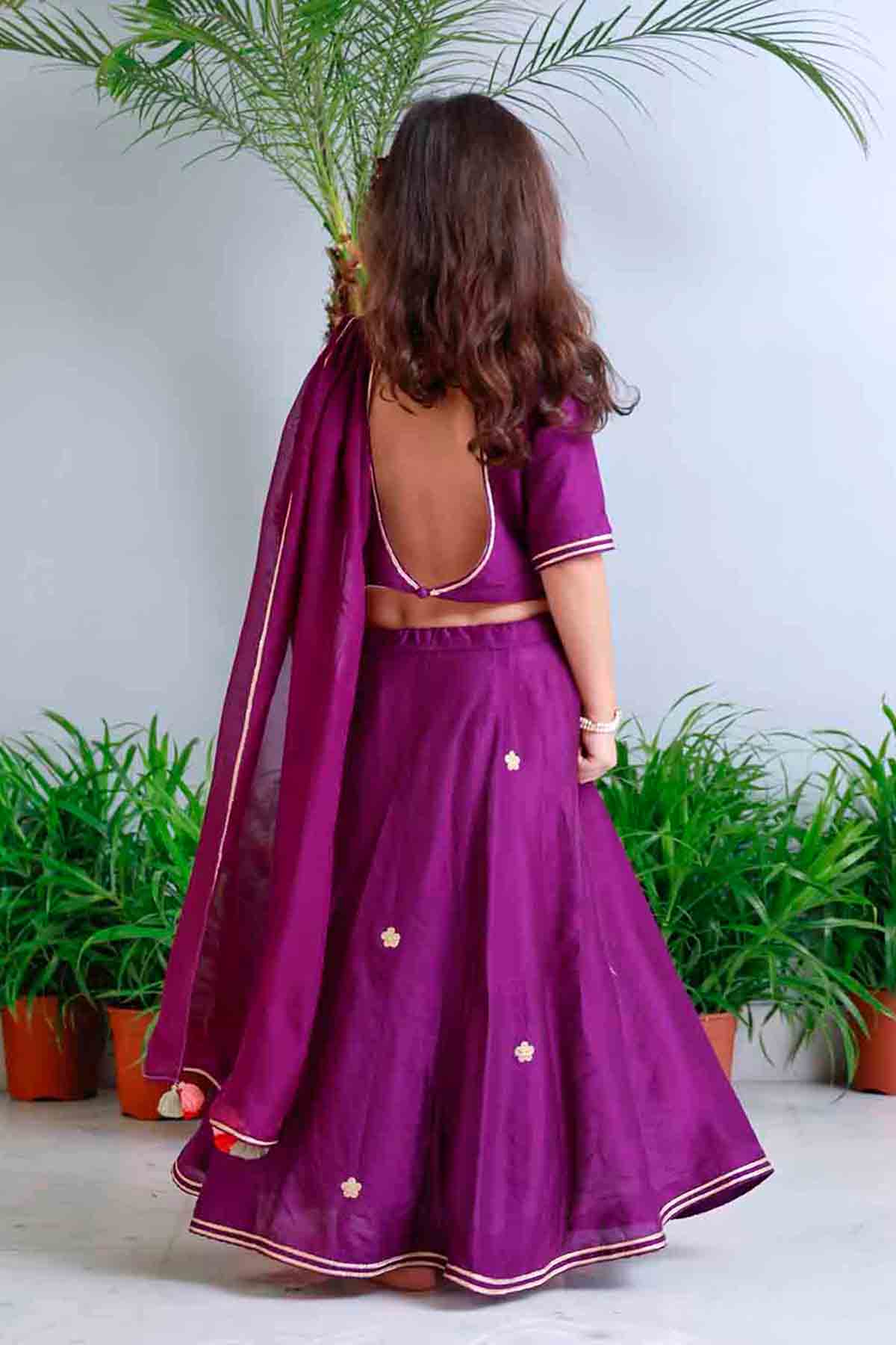 Mi Dulce An'ya Traditional Pichwai Printed Lehnga Set indian designer wear online shopping melange singapore 
