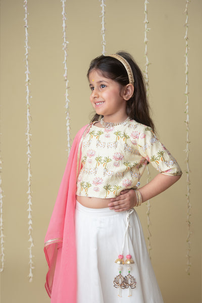 Mi Dulce An'ya Traditional Pichwai Printed Lehnga Set indian designer wear online shopping melange singapore