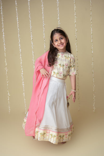 Mi Dulce An'ya Traditional Pichwai Printed Lehnga Set indian designer wear online shopping melange singapore