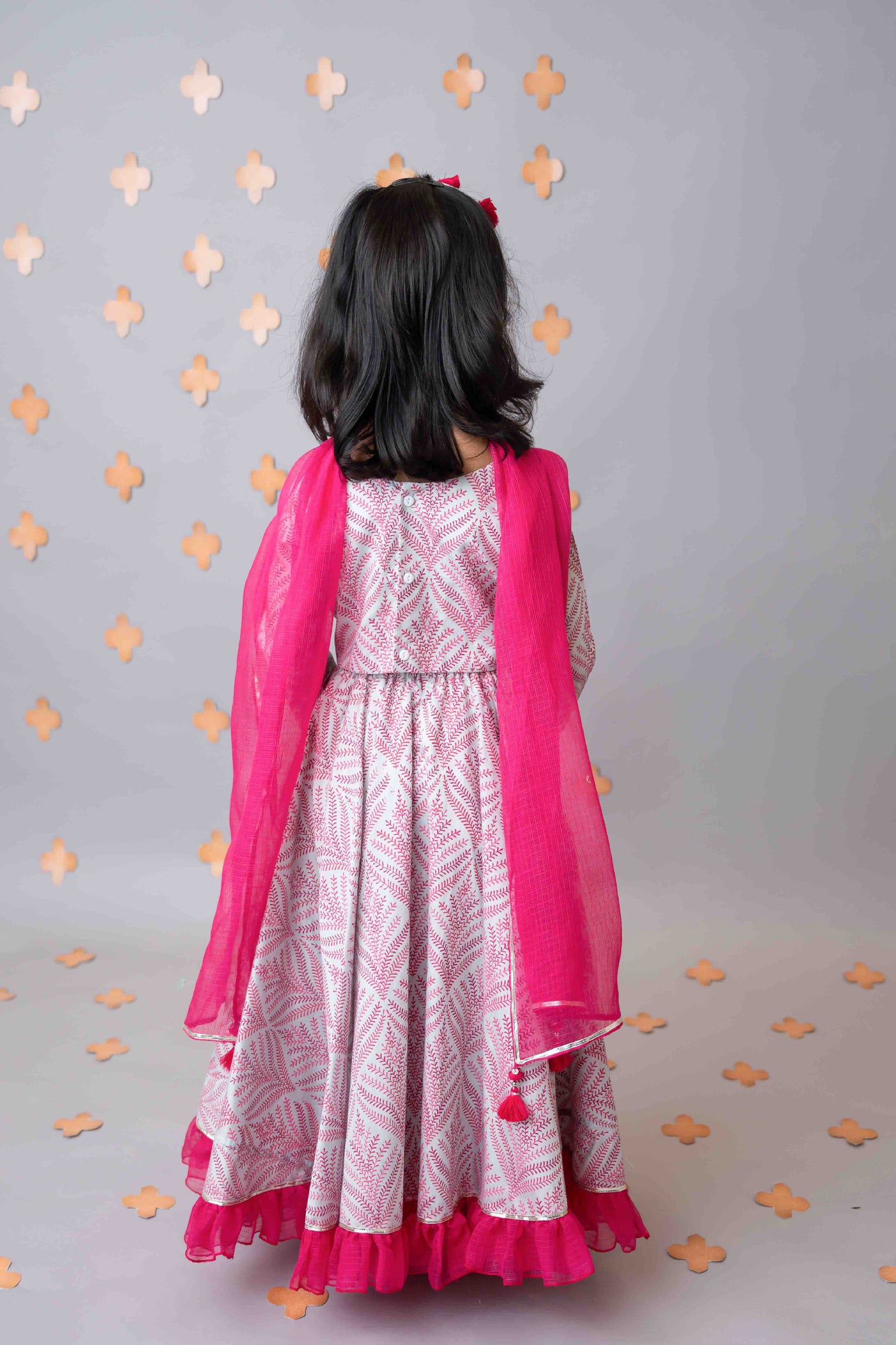 Mi Dulce Anya Grey Mirrorwork And Tassels Lehenga Set indian designer wear online shopping melange singapore