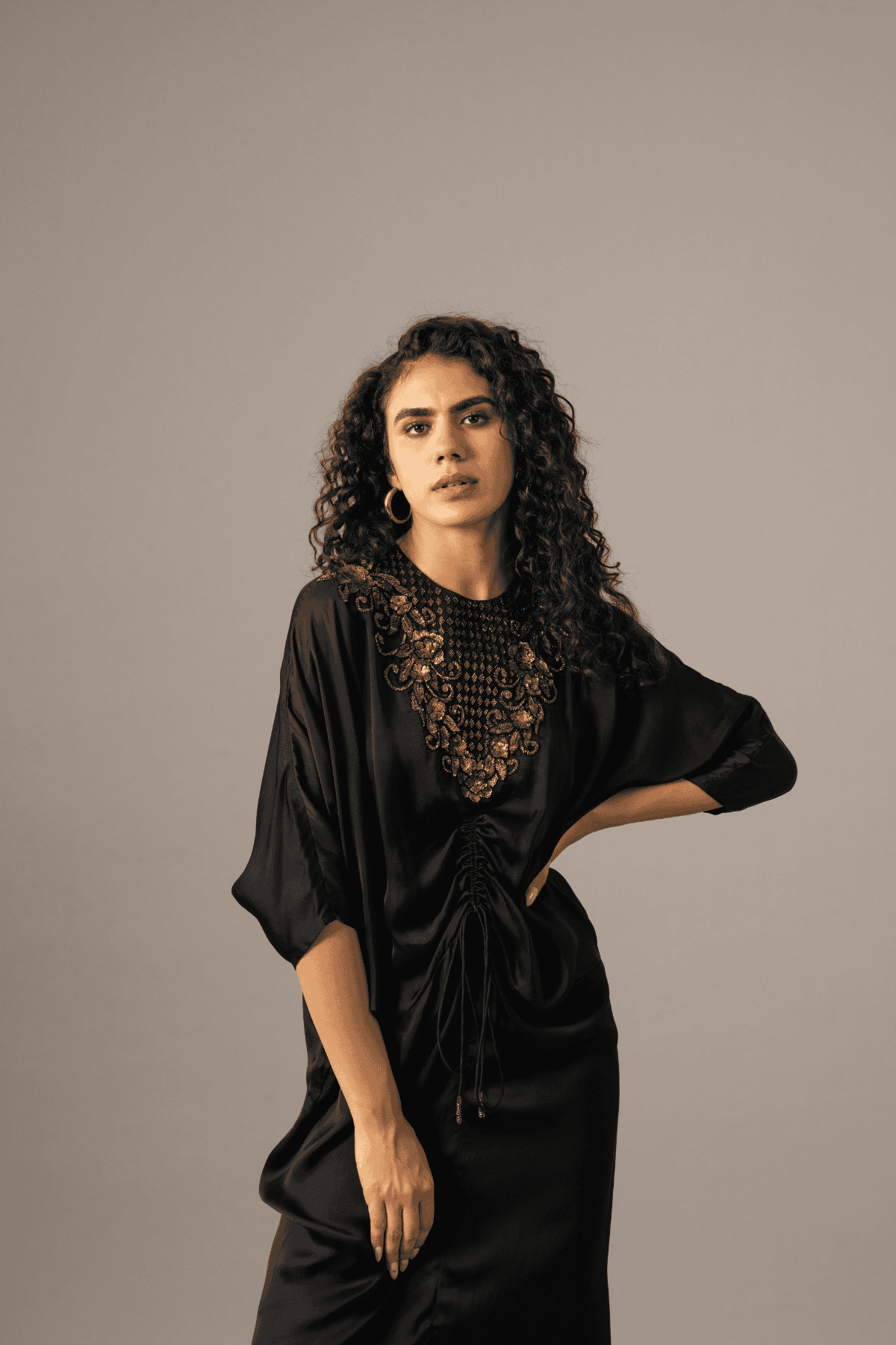Namrata Joshipura Baroque Drawstring Dress indian designer wear online shopping melange singapore 
