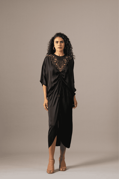 Namrata Joshipura Baroque Drawstring Dress indian designer wear online shopping melange singapore 
