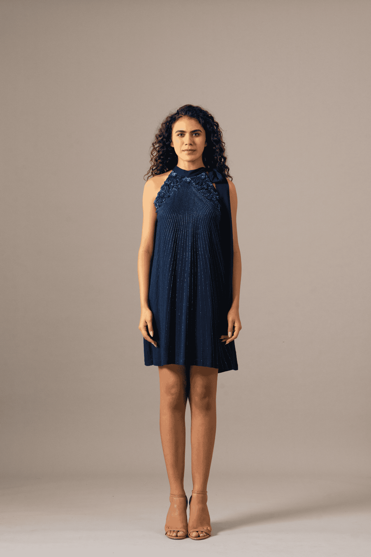 Namrata Joshipura Baroque Halter Neck Dress indian designer wear online shopping melange singapore 