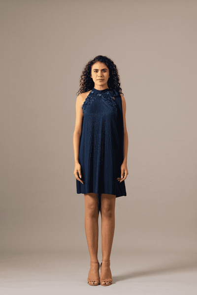 Namrata Joshipura Baroque Halter Neck Dress indian designer wear online shopping melange singapore 