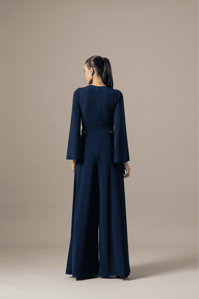 Namrata Joshipura Baroque Waist Embroidered Side Cut Jumpsuit indian designer wear online shopping melange singapore 