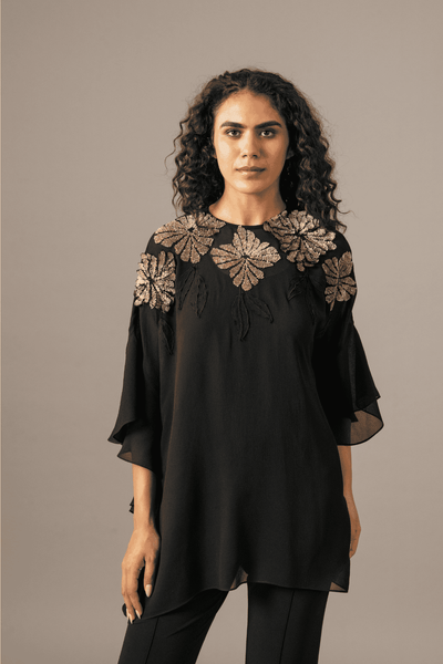 Namrata Joshipura Katnis Side Frill Tunic indian designer wear online shopping melange singapore 
