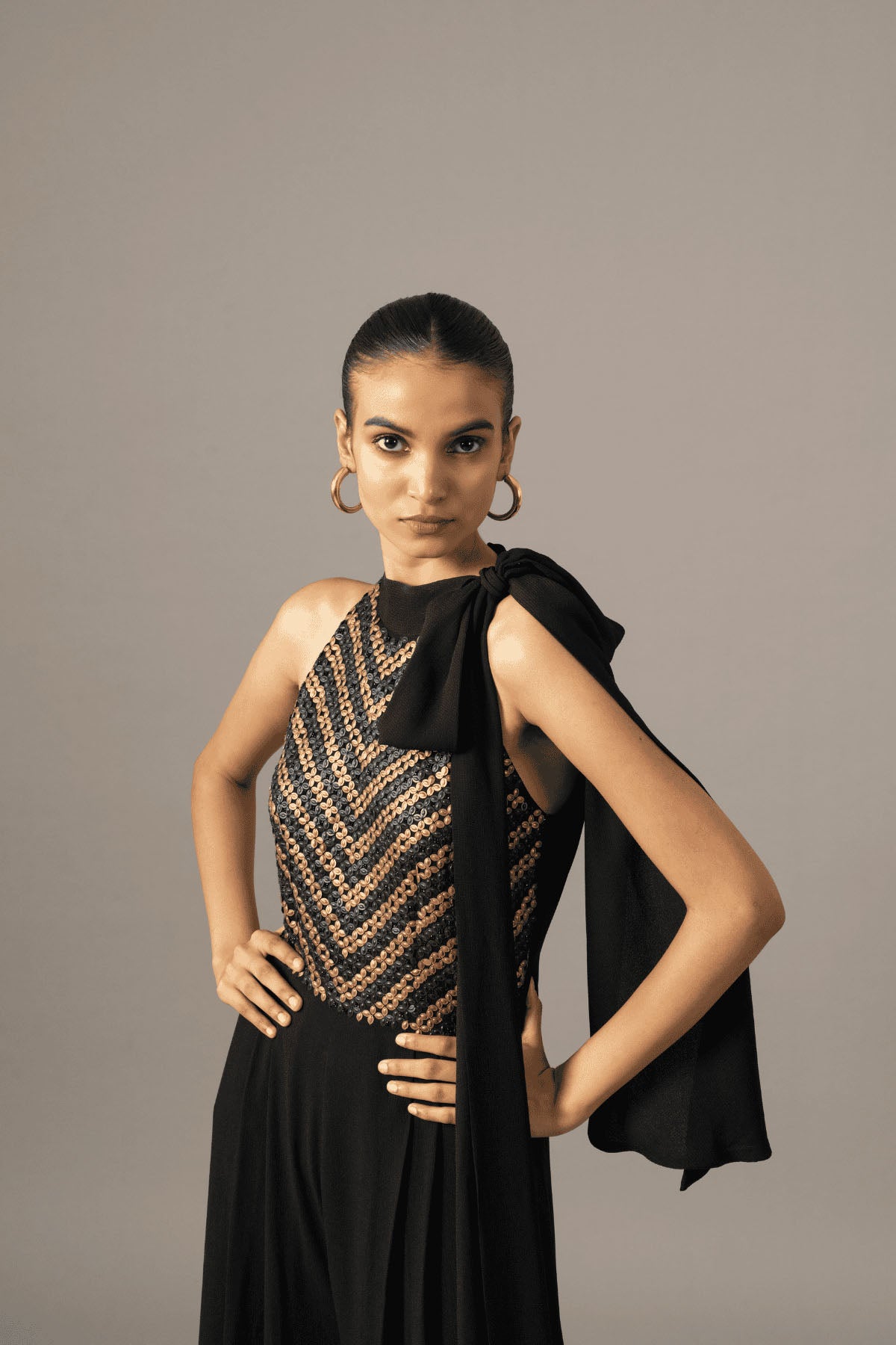 Namrata Joshipura Matrix Box Pleat Jumpsuit indian designer wear online shopping melange singapore 