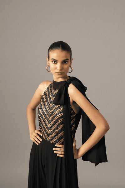 Namrata Joshipura Matrix Box Pleat Jumpsuit indian designer wear online shopping melange singapore 