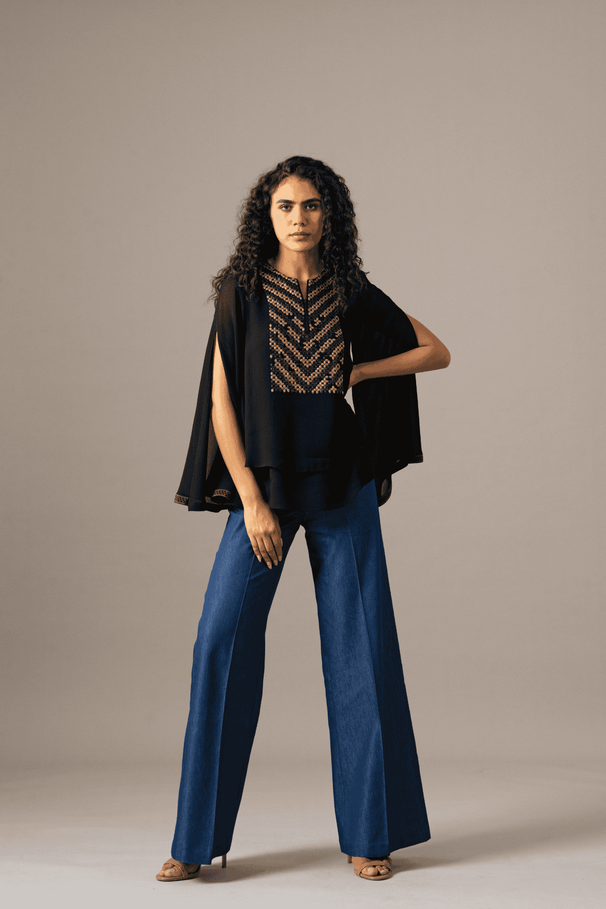 Namrata Joshipura Matrix Zipper Double Layer Top indian designer wear online shopping melange singapore 