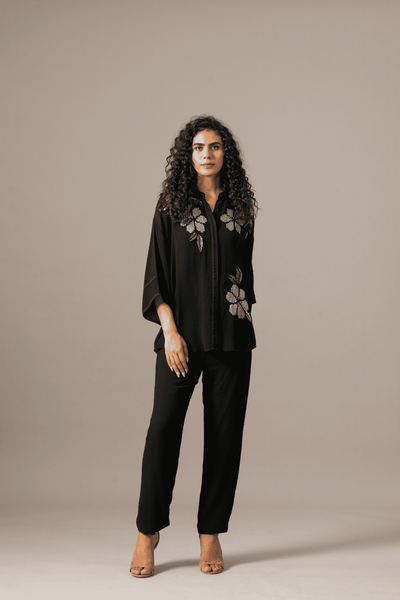 Namrata Joshipura Moonflower Front Open Coordset indian designer wear online shopping melange singapore 