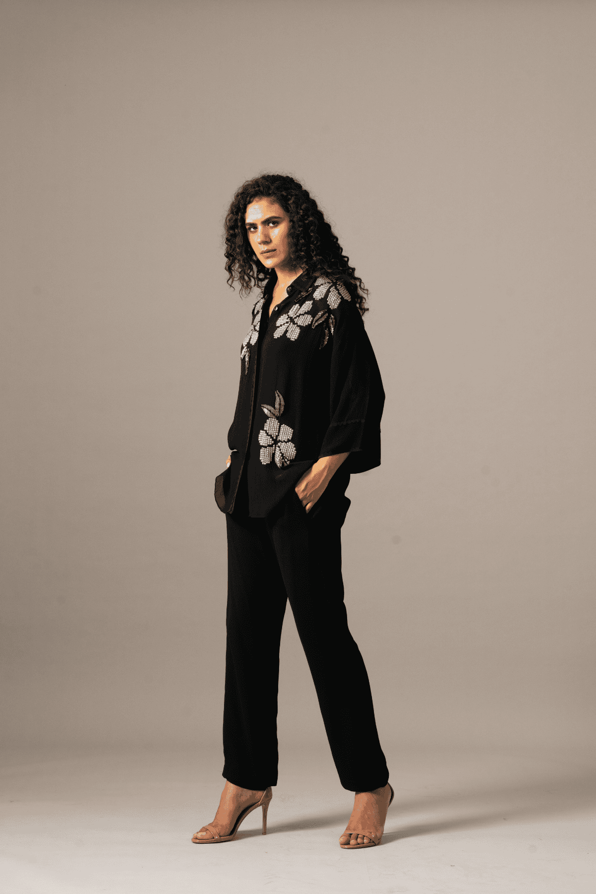 Namrata Joshipura Moonflower Front Open Coordset indian designer wear online shopping melange singapore 