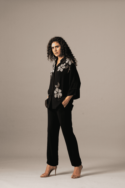 Namrata Joshipura Moonflower Front Open Coordset indian designer wear online shopping melange singapore 