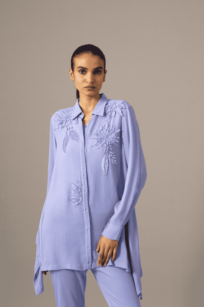 Namrata Joshipura Nigella Front Open Handkerchief Tunic indian designer wear online shopping melange singapore 