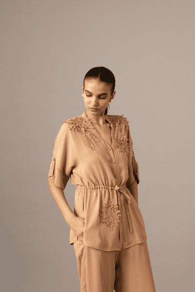 Namrata Joshipura Nigella Front Open String Coord Set indian designer wear online shopping melange singapore 
