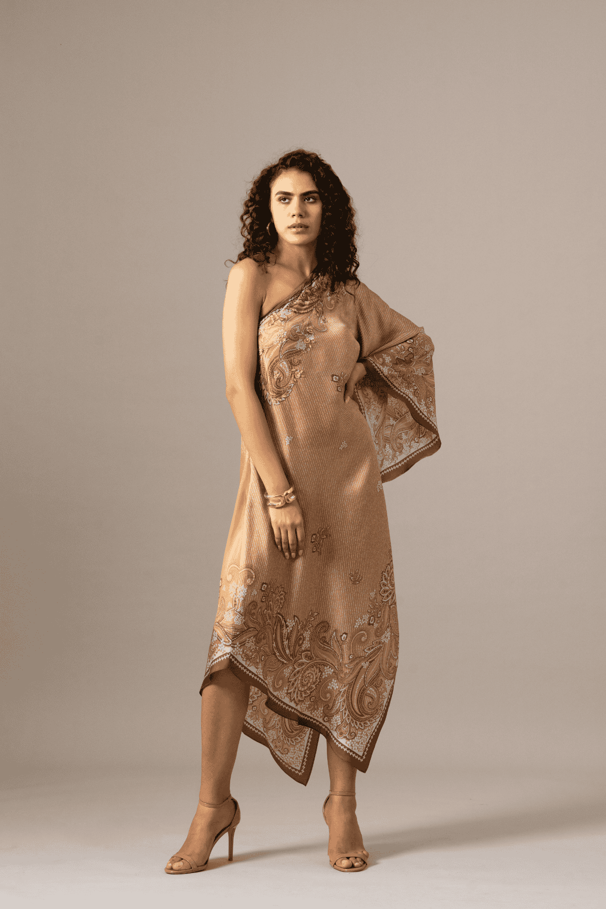 Namrata JoshipuraPaisely Scarf Printed Dress indian designer wear online shopping melange singapore 