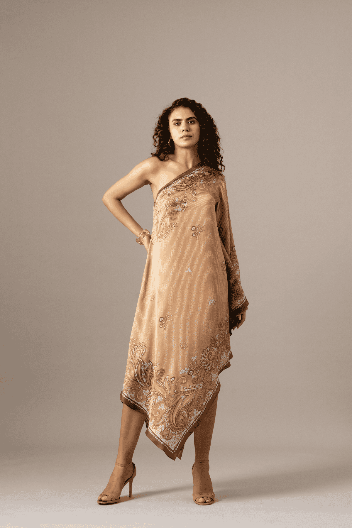 Namrata JoshipuraPaisely Scarf Printed Dress indian designer wear online shopping melange singapore 