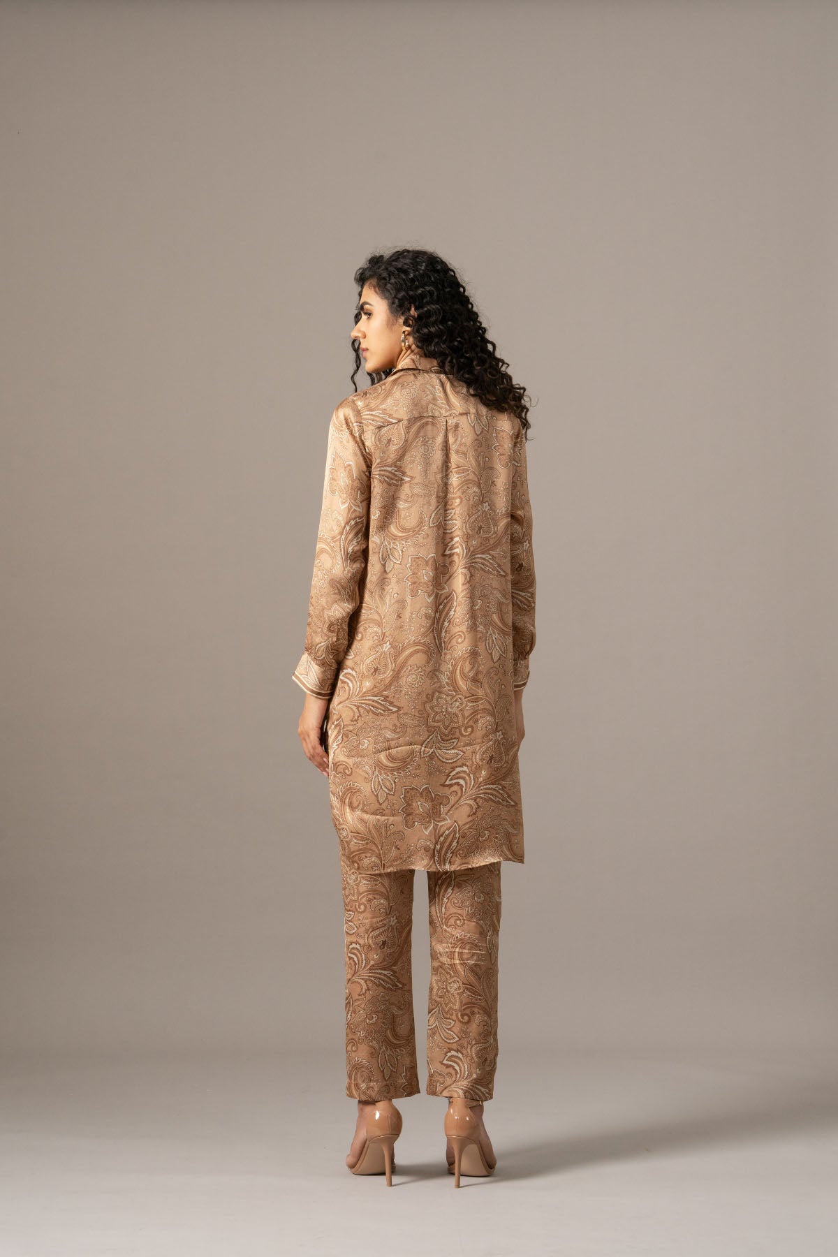 Namrata Joshipura Paisley Front Placket Long Coord Set indian designer wear online shopping melange singapore 