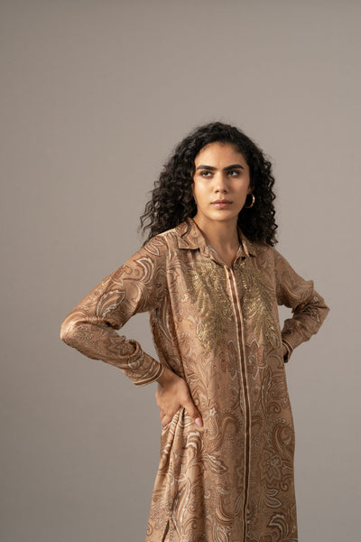 Namrata Joshipura Paisley Front Placket Long Coord Set indian designer wear online shopping melange singapore 