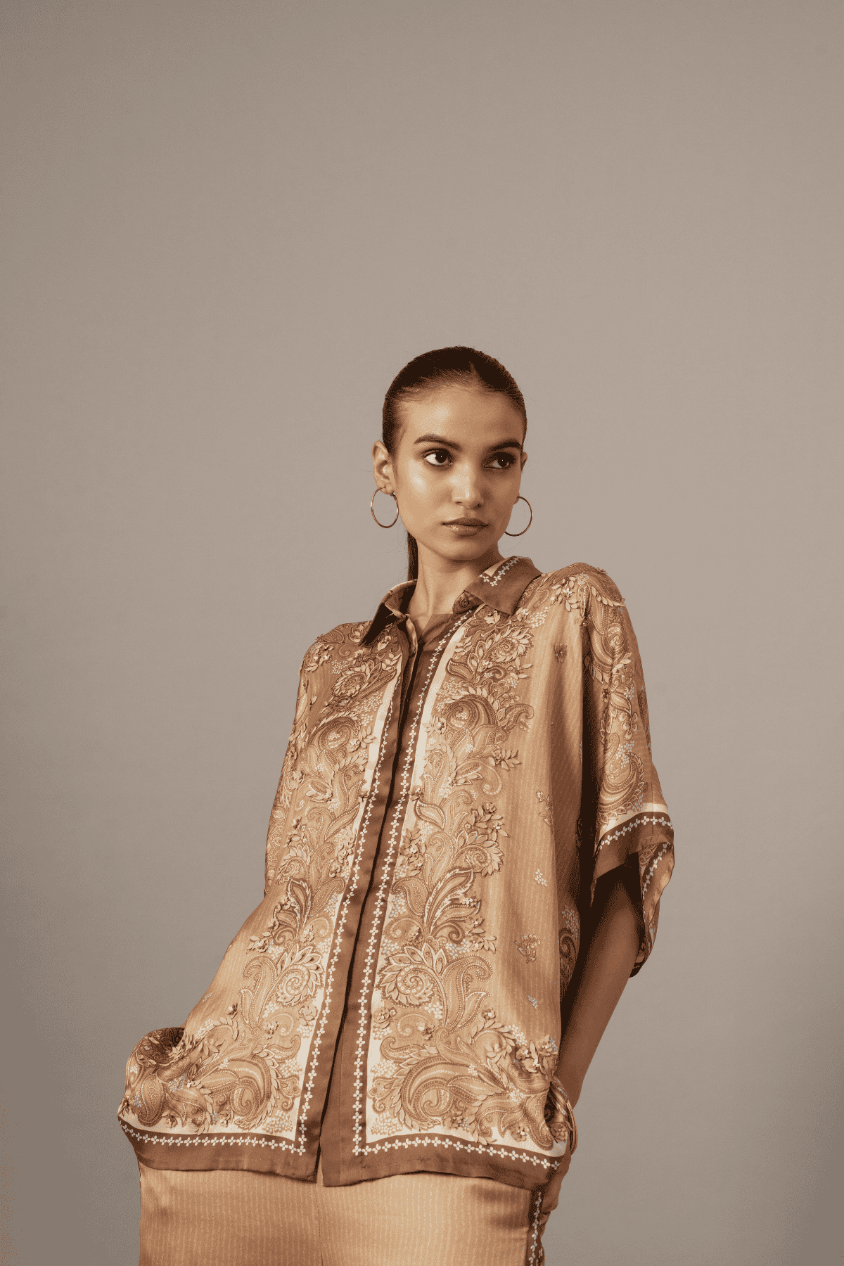 Namrata Joshipura Paisley Printed Scarf Coordset indian designer wear online shopping melange singapore 