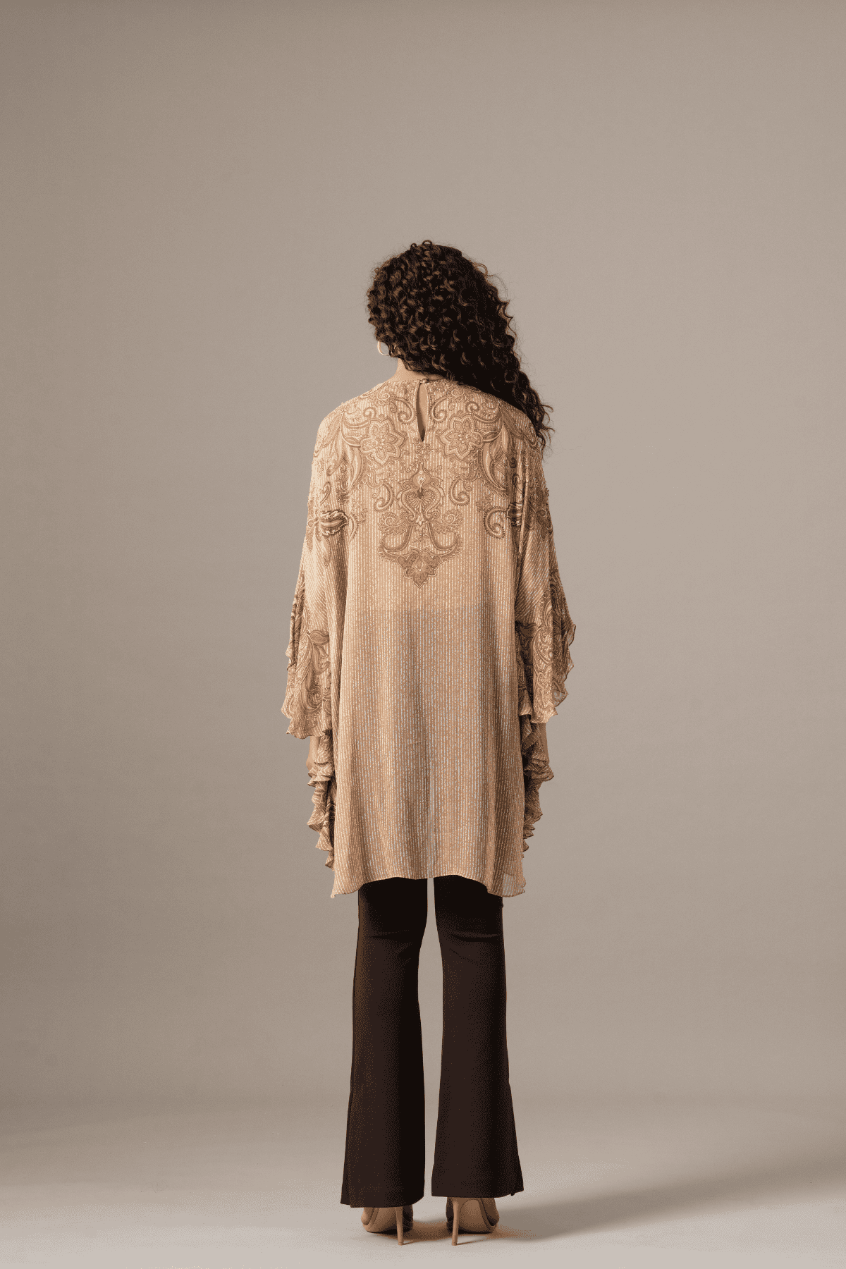 Namrata Joshipura Paisley Print Side Frill Tunic indian designer wear online shopping melange singapore 