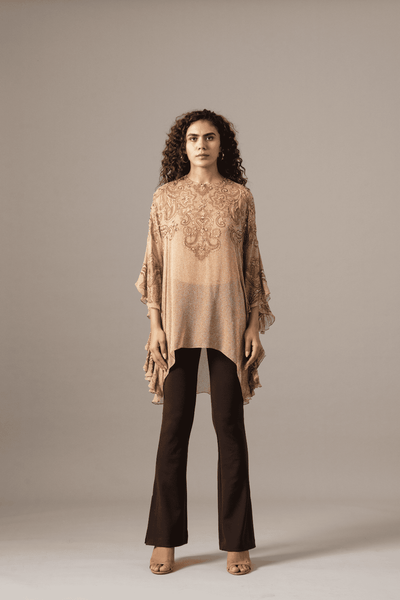 Namrata Joshipura Paisley Print Side Frill Tunic indian designer wear online shopping melange singapore 
