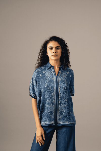 Namrata Joshipura Paisley Scarf Top indian designer wear online shopping melange singapore 