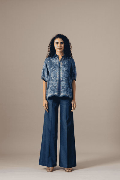 Namrata Joshipura Paisley Scarf Top indian designer wear online shopping melange singapore 