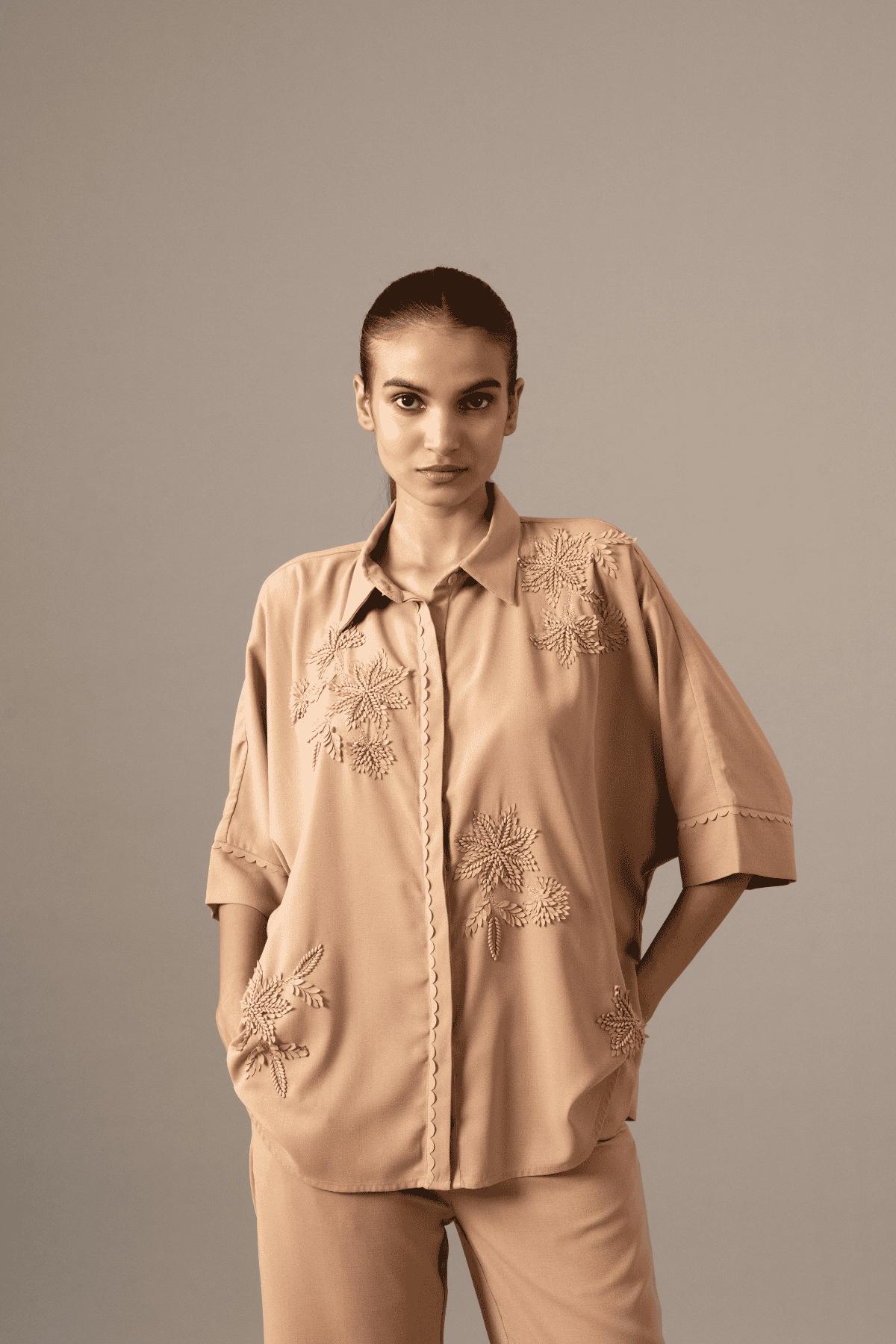 Namrata Joshipura Palm Leaf Coordset indian designer wear online shopping melange singapore 