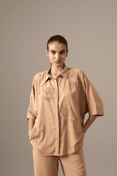 Namrata Joshipura Palm Leaf Coordset indian designer wear online shopping melange singapore 