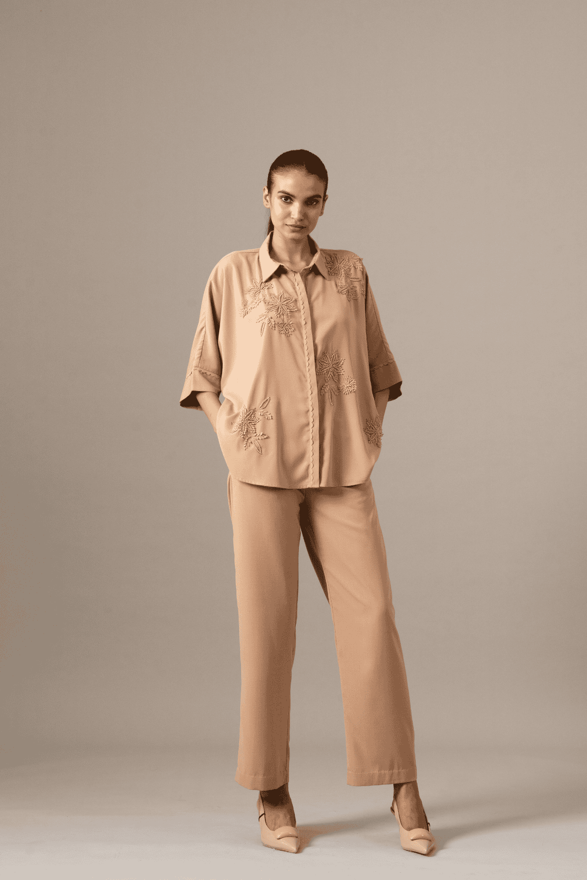 Namrata Joshipura Palm Leaf Coordset indian designer wear online shopping melange singapore 