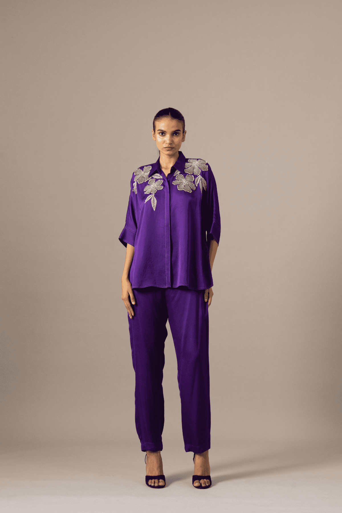 Namrata Joshipura Poppy Flower Coordset indian designer wear online shopping melange singapore 

