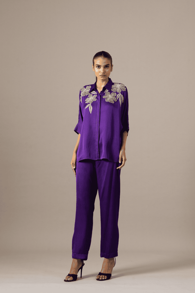 Namrata Joshipura Poppy Flower Coordset indian designer wear online shopping melange singapore 
