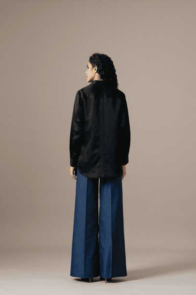 Namrata Joshipura Poppy Flower Emb Shirt indian designer wear online shopping melange singapore 