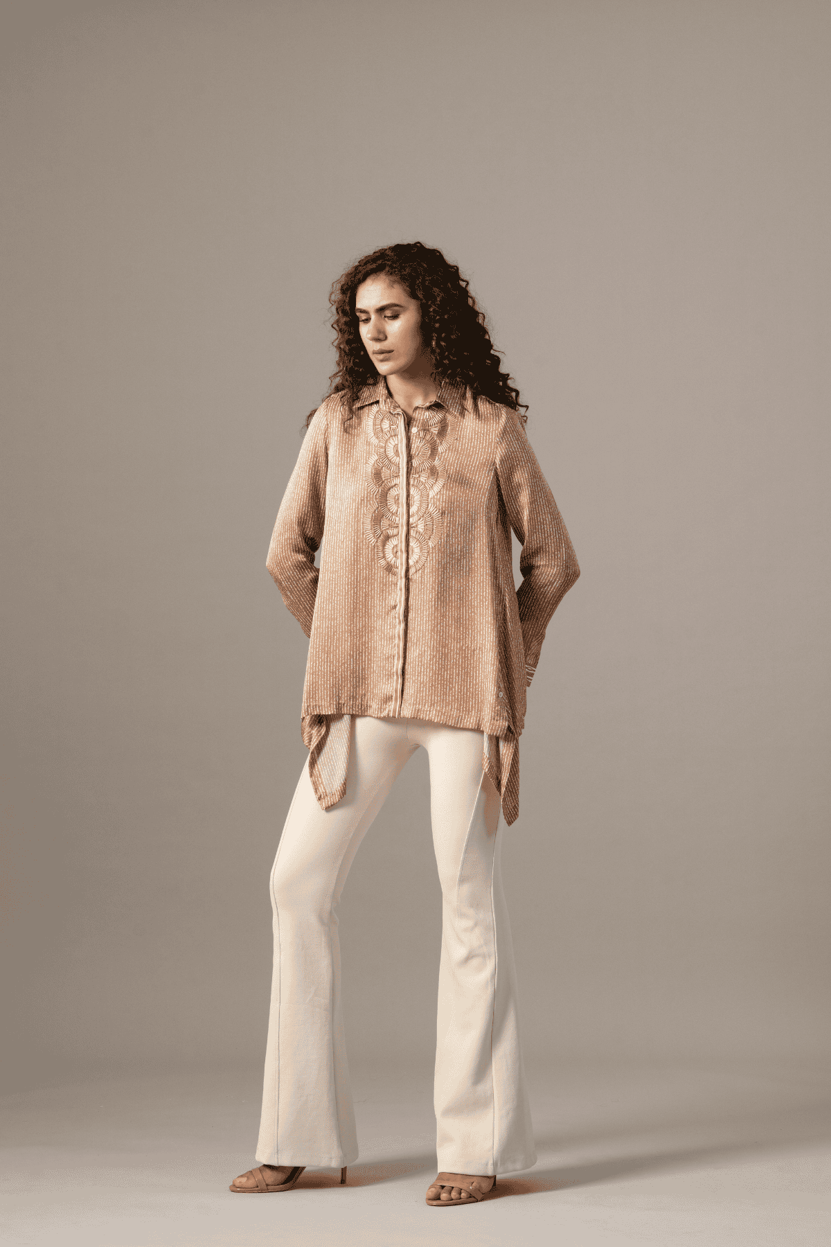 Namrata Joshipura Reeva Handkerchief Shirt indian designer wear online shopping melange singapore 