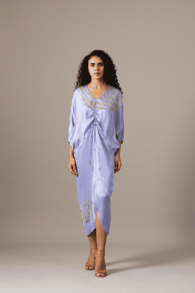 Namrata Joshipura Rosette Drawstring Dress indian designer wear online shopping melange singapore 
