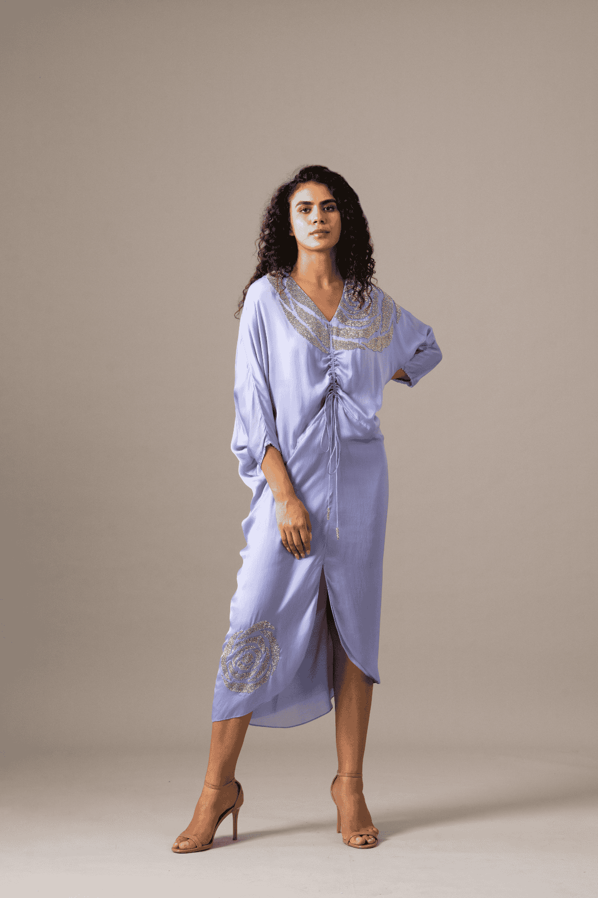 Namrata Joshipura Rosette Drawstring Dress indian designer wear online shopping melange singapore 
