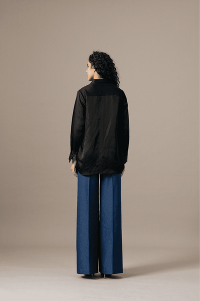 Namrata Joshipura Rosette Full Sleeve Shirt indian designer wear online shopping melange singapore 