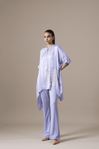Namrata Joshipura Rosette Zipper Handkerchief Tunic indian designer wear online shopping melange singapore 