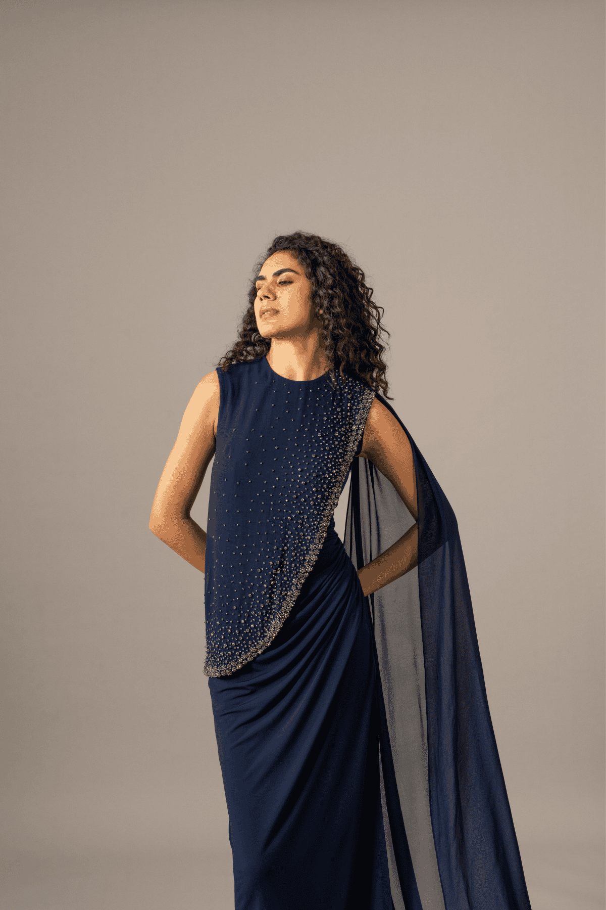 Namrata Joshipura Star Draped Gown indian designer wear online shopping melange singapore 
