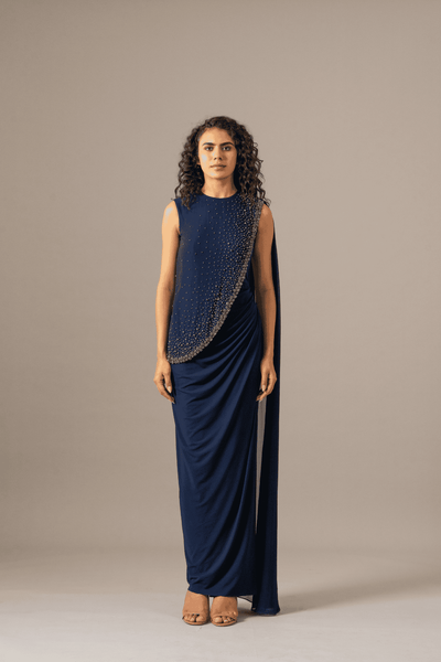 Namrata Joshipura Star Draped Gown indian designer wear online shopping melange singapore 