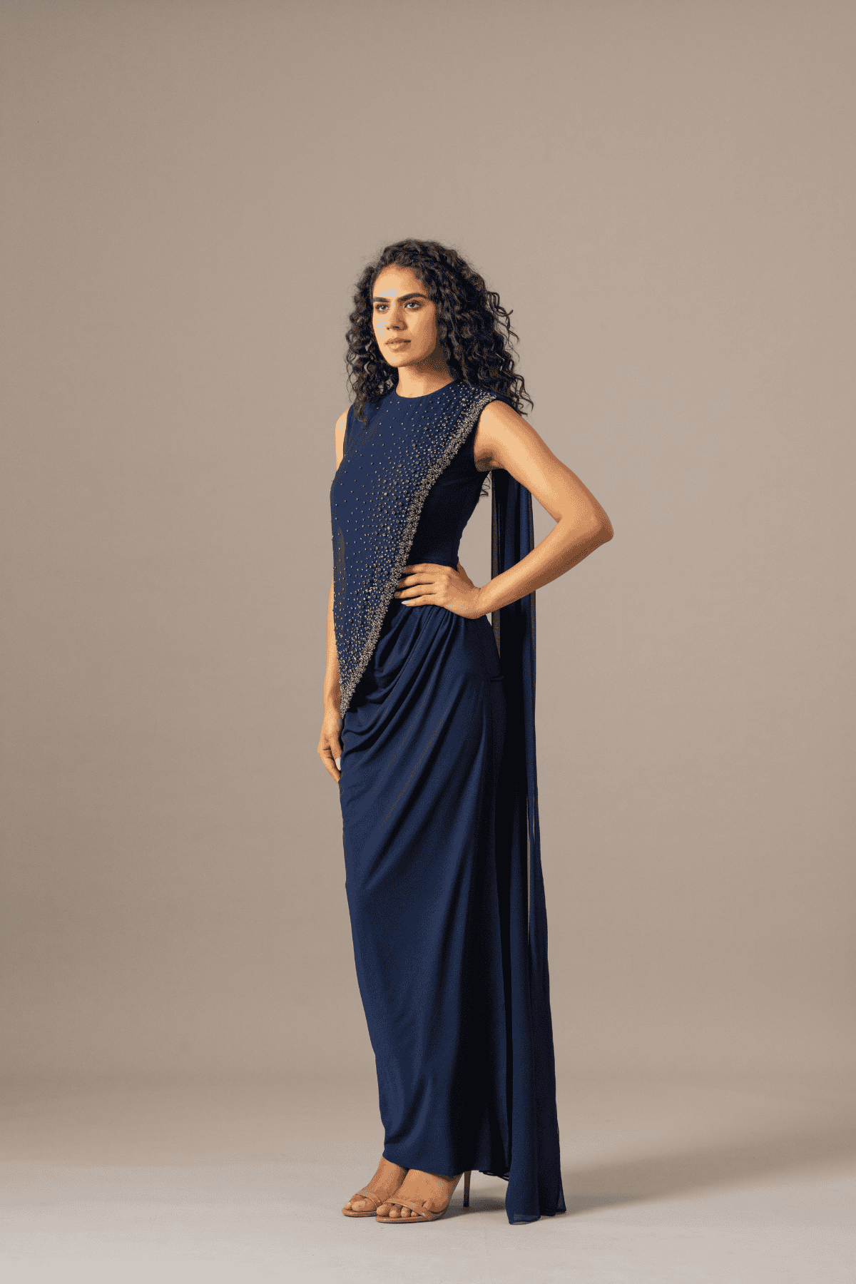 Namrata Joshipura Star Draped Gown indian designer wear online shopping melange singapore 