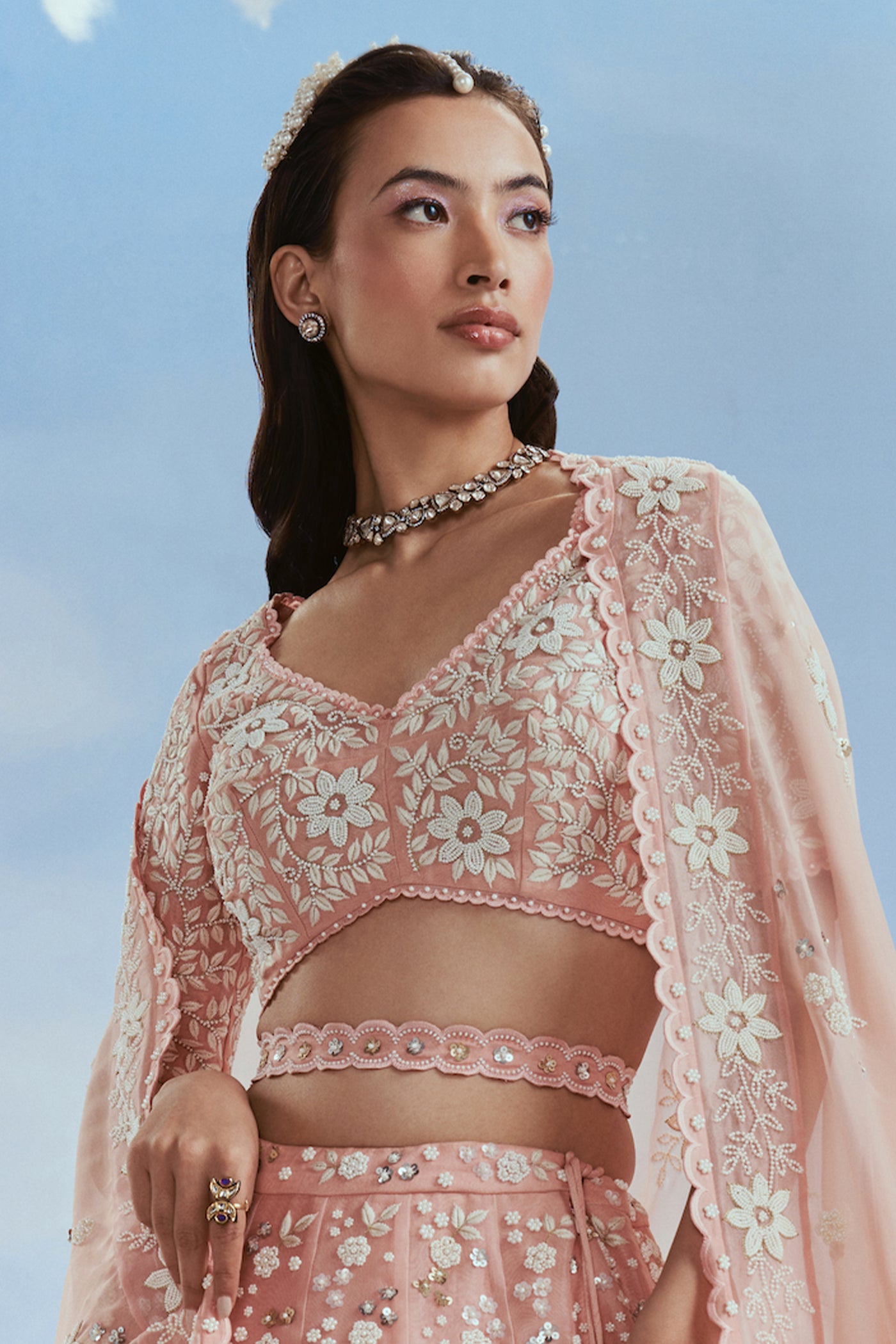 Nachiket Barve Babylon Kalidar Lehenga Set indian designer wear online shopping melange singapore