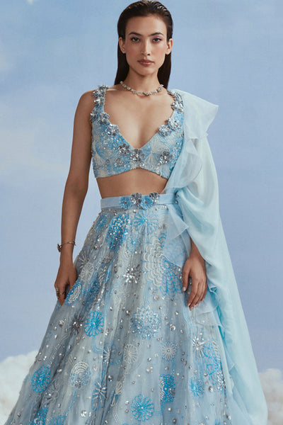 Nachiket Barve Galaxy Lehenga Set indian designer wear online shopping melange singapore