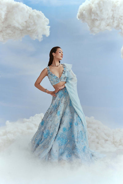 Nachiket Barve Galaxy Lehenga Set indian designer wear online shopping melange singapore
