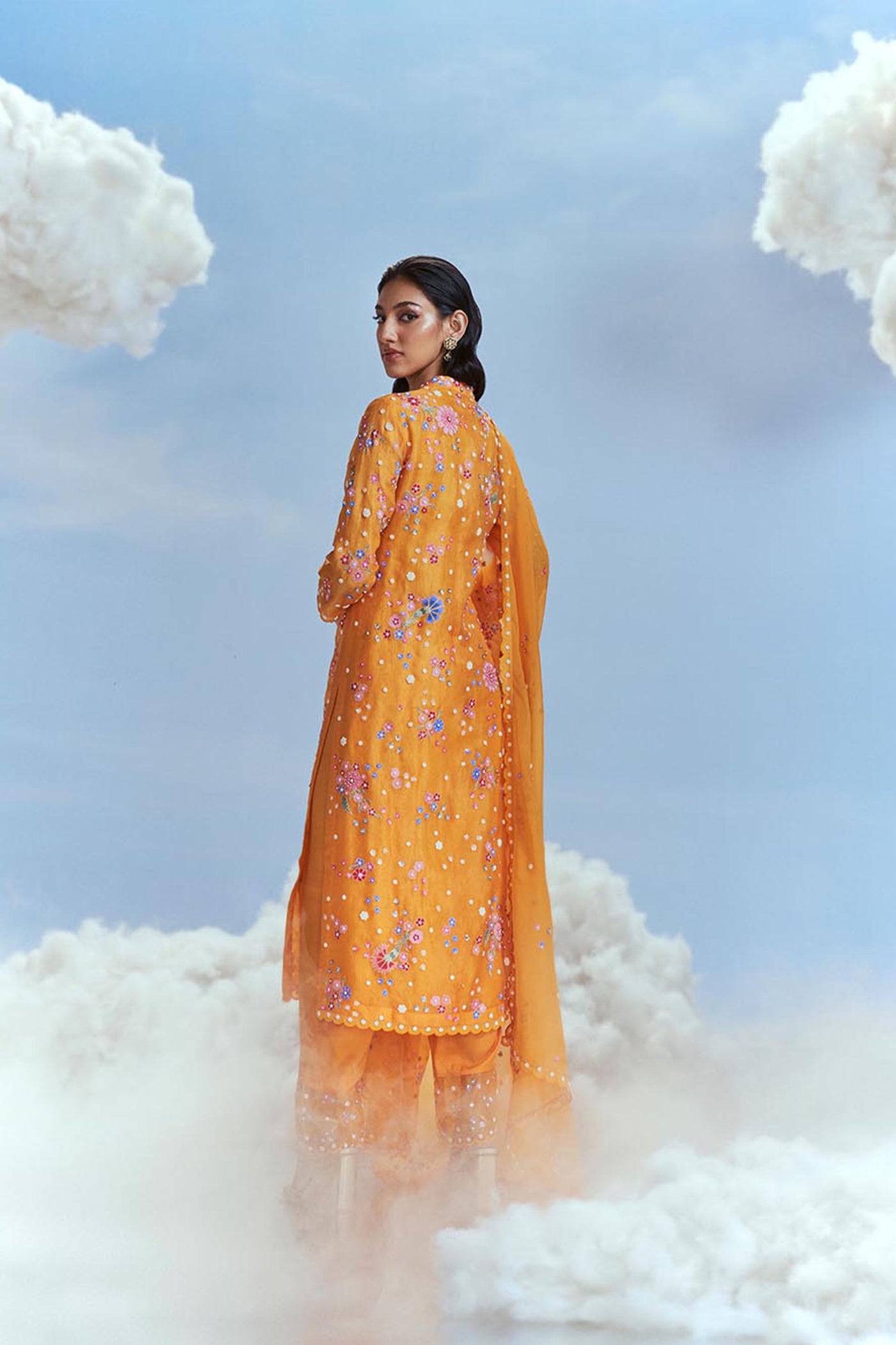 Nachiket Barve Izmir Carnations Straight Cut Kurta Set indian designer wear online shopping melange singapore