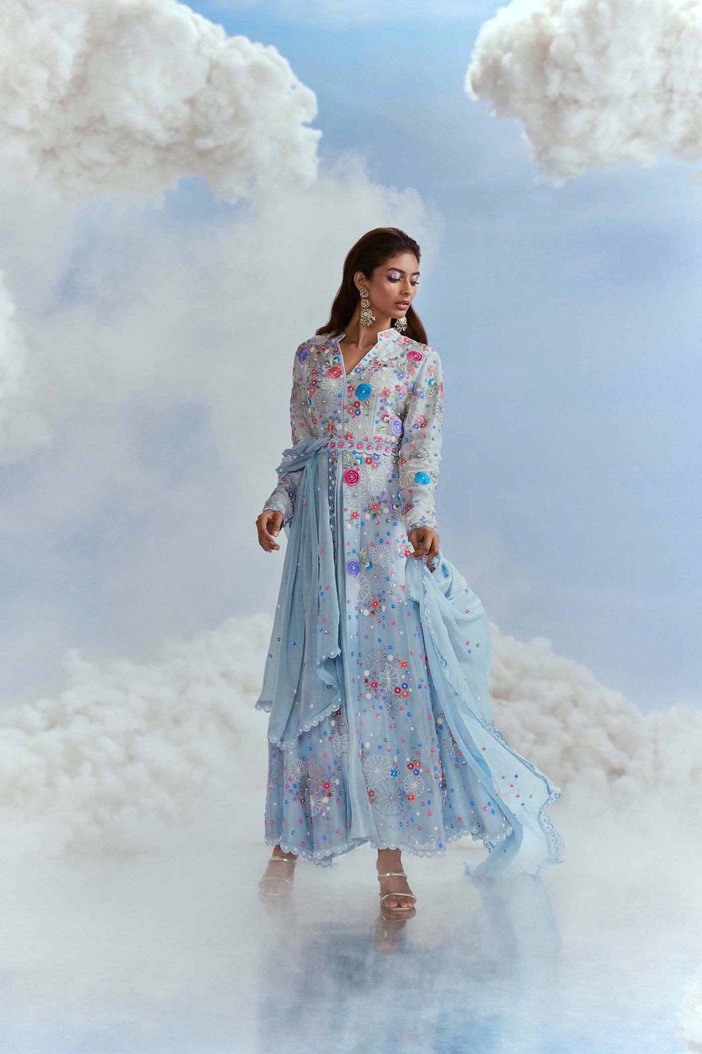 Nachiket Barve Lunar Blossom Kurta Set indian designer wear online shopping melange singapore