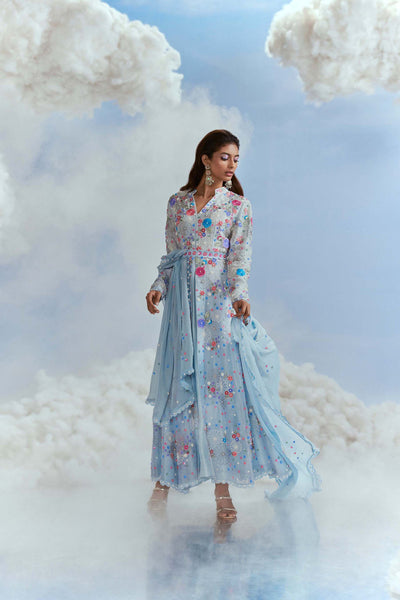 Nachiket Barve Lunar Blossom Kurta Set indian designer wear online shopping melange singapore